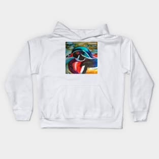 It's a Little Wood Duck, Floating on the Water Kids Hoodie